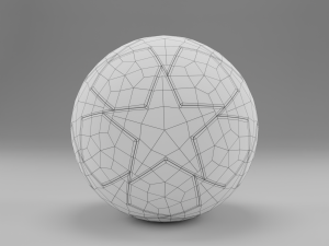 pyrostorm 2021-2022 - champions league official match ball 3Dモデル