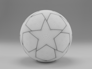 pyrostorm 2021-2022 - champions league official match ball 3Dモデル