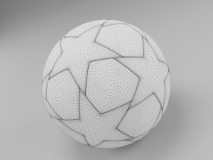 pyrostorm 2021-2022 - champions league official match ball 3Dモデル