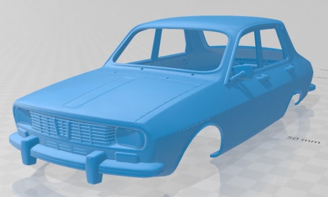 renault 12 - dacia 1300 printable body car 3D-Druckmodell .c4d .max .obj .3ds .fbx .stl .blend 