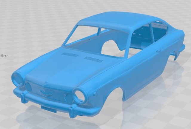 seat - fiat 850 sport body car 3D 프린트 모델 .c4d .max .obj .3ds .fbx .stl .blend 