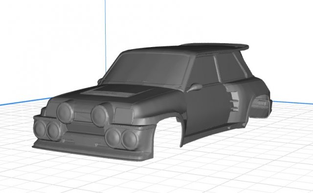 renault 5 copa turbo body car printable 3d Model do druku 3D .c4d .max .obj .3ds .fbx .stl .blend 