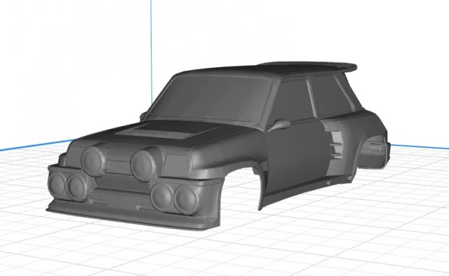 renault 5 copa turbo body car printable 3d 3D Print Model .c4d .max .obj .3ds .fbx .stl .blend