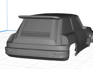 renault 5 copa turbo body car printable 3d Model do druku 3D