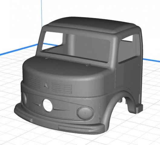 mercedes 1113 kipper truck body cab pintable 3d Modèles 3D en vedette .c4d .max .obj .3ds .fbx .stl .blend 