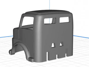 mercedes 1113 kipper truck body cab pintable 3d 3D Print Model