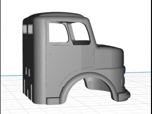 mercedes 1113 kipper truck body cab pintable 3d Modèles 3D en vedette