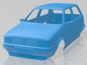 Fiat Uno Turbo MK1 Printable Body Car 3D Print Model