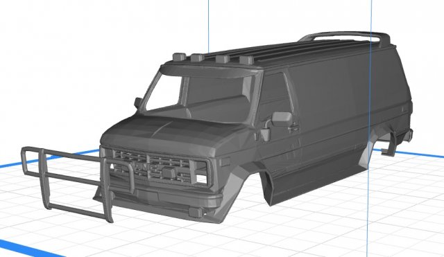 gmc ventrura a team body van printable 3d 3D 프린트 모델 .c4d .max .obj .3ds .fbx .stl .blend 