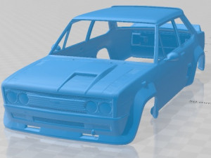Fiat 131 Abarth Racing Printable Body Car Modelo de impresión 3D
