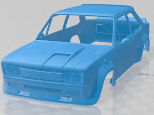 Fiat 131 Abarth Racing Printable Body Car 3D Print Model