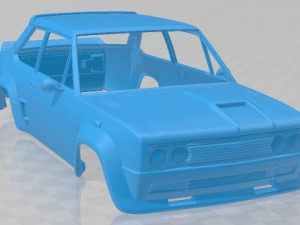 Fiat 131 Abarth Racing Printable Body Car Model do druku 3D