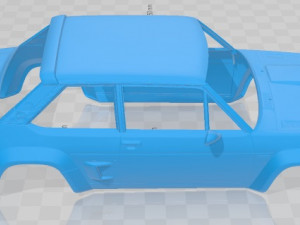 Fiat 131 Abarth Racing Printable Body Car Model do druku 3D