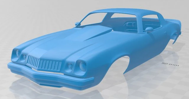 chevrolet camaro 1975 printable body car 3D Print Model .c4d .max .obj .3ds .fbx .stl .blend 