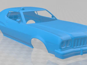 Gran Torino 1975 &ndash; Starsky Hutch Auto mit druckbarer Karosserie 3D Druckmodell