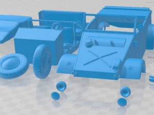 Volkswagen kubelwagen 1945 printable car 3D Print Model