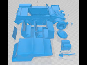 Volkswagen kubelwagen 1945 printable car Modèles 3D en vedette