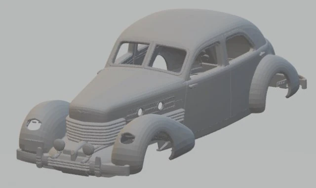cord 812 - 1937 printable body car 3D Print Model .c4d .max .obj .3ds .fbx .stl .blend 
