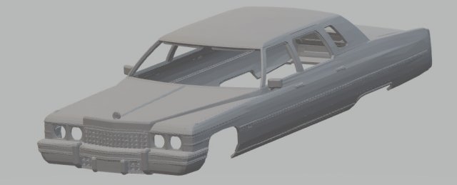 cadillac fleetwood 1975 printable body car 3D Print Model .c4d .max .obj .3ds .fbx .stl .blend 