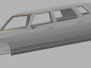 cadillac fleetwood 1975 printable body car 3D Print Model