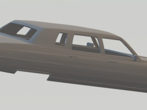 cadillac fleetwood 1975 printable body car 3D Print Model