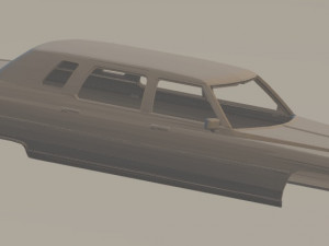 cadillac fleetwood 1975 printable body car 3D Print Model