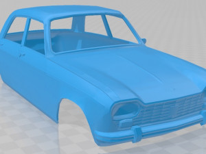 peugeot 204 printable body car Modèles 3D en vedette