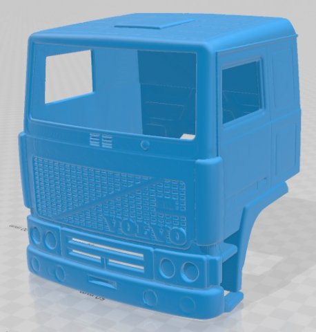 Volvo F10 Printable Body Cab 3D Print Model .c4d .max .obj .3ds .fbx .stl .blend