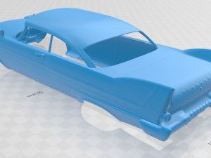 plymouth grand sport fury 1958 printable body car Modello di stampa 3D