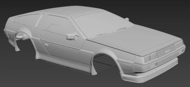 de lorean printable 3d body car 3D Print Model .c4d .max .obj .3ds .fbx .stl .blend 