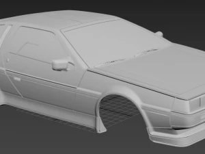 de lorean yazdırılabilir 3d g&ouml;vdeli araba 3D Baskı Modeli