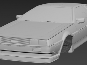 de lorean printable 3d body car Modelo de impresión 3D