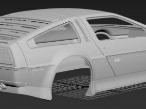 de lorean printable 3d body car Modelo de impresión 3D