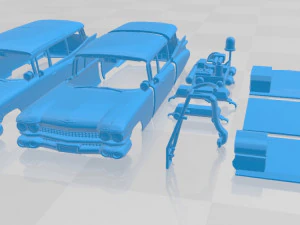 cadillac ecto-1 ca&ccedil;a-fantasmas 1959 carro para imprimir Modelo de Impressão 3D