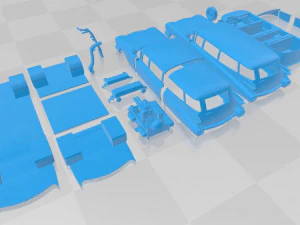 cadillac ecto-1 ghostbusters 1959 printable car 3D Print Model
