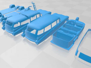 cadillac ecto-1 ghostbusters 1959 printable car 3D Print Model