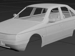 Carro com carroceria para impress&atilde;o Peugeot 405 Modelo de Impressão 3D