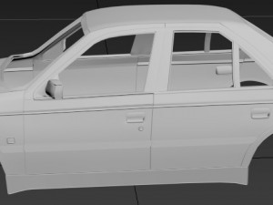 peugeot 405 printable body car Modèles 3D en vedette