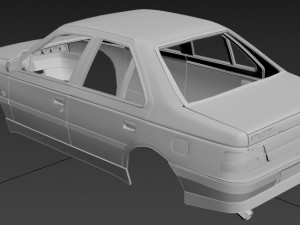 peugeot 405 printable body car Modèles 3D en vedette
