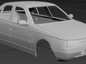 peugeot 405 printable body car Modèles 3D en vedette