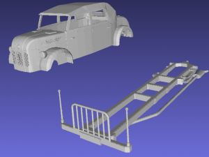 steyr 1500 printable body car with chassis Model Cetak 3D