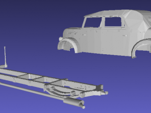 steyr 1500 printable body car with chassis Model Cetak 3D