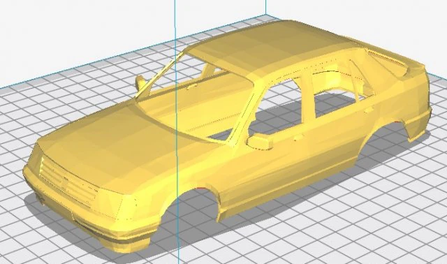 peugeot 309 printable body car 3D Print Model .c4d .max .obj .3ds .fbx .stl .blend 