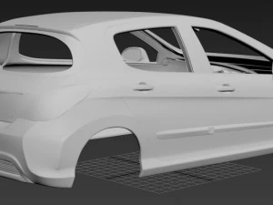 peugeot 308 printable body car 3D Print Model