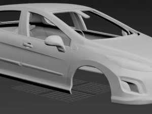 peugeot 308 printable body car 3D Print Model