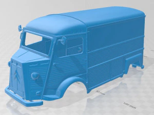 Citroen H 1980 druckbarer Karosserie-Van 3D Druckmodell