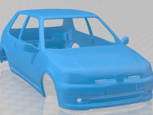 Peugeot 106 Rallye S2 Printable Body Car 3D प्रिंट मॉडल