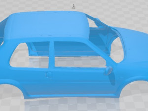 Peugeot 106 Rallye S2 Printable Body Car 3D प्रिंट मॉडल