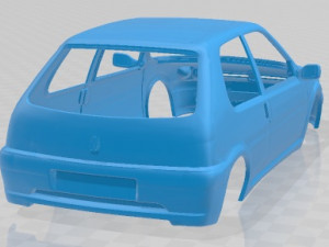 Peugeot 106 Rallye S2 Printable Body Car 3D प्रिंट मॉडल