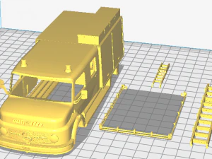 mercedes benz 1114 fire truck printable 3d 3D Print Model